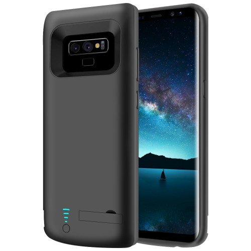 RUNSY Samsung Galaxy Note 9 Battery Case, 5000mAh Rechargeable Battery Charging / Charger Case with S-Pen Hole, Adds 90% Extra Juice, Charges 2 Devices Simultaneously