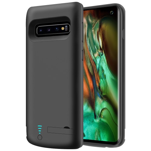 RUNSY Battery Case Compatible with Samsung Galaxy S10, 6000mAh Rechargeable Extended Battery Charging Case, External Battery Charger Case, Adds 1.5x Extra Juice (6.1 inch for Galaxy S10) 