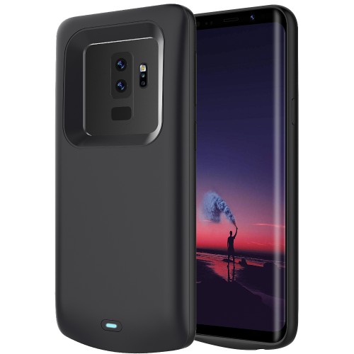 RUNSY Battery Case for Samsung Galaxy S9 Plus, 5200mAh Rechargeable Extended Battery Charging Case, External Battery Charger Case, Add 100% Extra Juice